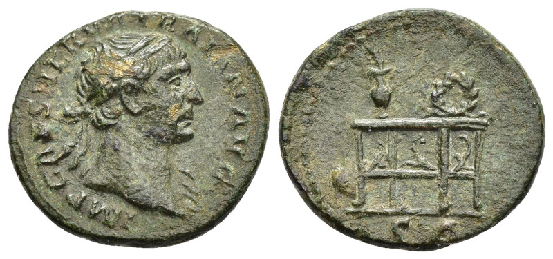 TRAJAN (98-117). Semis. Rome.

Obv: IMP CAES NERVA TRAIAN AVG
Laureate bust righ...