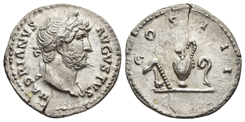 HADRIAN (117-138). Denarius. Rome.

Obv: HADRIANVS AVGVSTVS
Laureate bust right,...