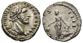 ANTONINUS PIUS (138-161). Denarius. Rome.

Obv: ANTONINVS AVG PIVS P P TR P XVII
Laureate head right.
Rev: COS IIII
Annona standing left, holding grai...