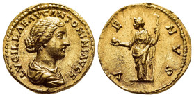 LUCILLA (Augusta, 164-182). GOLD Aureus. Rome, (161-162). 

Obv: LVCILLAE AVG ANTONINI AVG F. 
Draped bust of Lucilla to right. 
Rev: VENVS.
Venus sta...