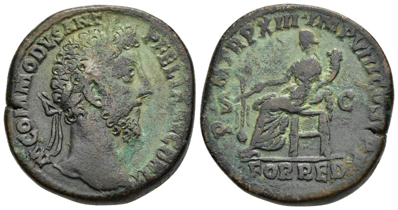 COMMODUS (177-192). Sestertius. Rome.

Obv: M COMMODVS ANT P FELIX AVG BRIT.
Lau...