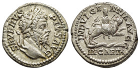 SEPTIMIUS SEVERUS (193-211). Denarius. Rome.

Obv: SEVERVS PIVS AVG.
Laureate head right.
Rev: INDVLGENTIA AVGG / IN CARTH.
Dea Caelestis, holding thu...