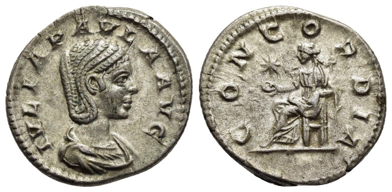 JULIA PAULA (Augusta, 219-220). Denarius. Rome.

Obv: IVLIA PAVLA AVG.
Draped bu...