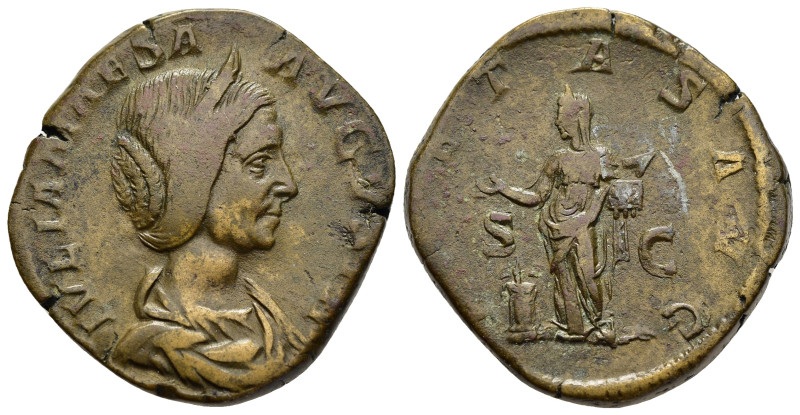 JULIA MAESA (Augusta, 218-224/5). Sestertius. Rome.

Obv: IVLIA MAESA AVGVSTA
Dr...
