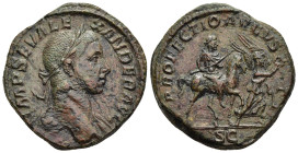 SEVERUS ALEXANDER (222-235). Sestertius. Rome.

Obv: IMP SEV ALEXANDER AVG
Laureate bust right, with slight drapery.
Rev: PROFECTIO AVGVSTI // S C
Sev...