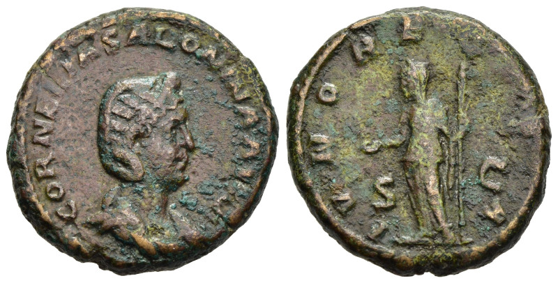 SALONINA (Augusta, 254-268). As. Rome.

Obv: CORNELIA SALONINA AVG
Diademed and ...