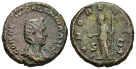 SALONINA (Augusta, 254-268). As. Rome.

Obv: CORNELIA SALONINA AVG
Diademed and draped bust right.
Rev: IVNO REGINA / S - C
Juno standing facing, head...