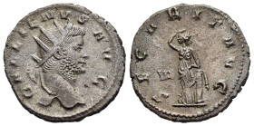 GALLIENUS (253-268). Antoninianus. Rome.

Obv: GALLIENVS AVG.
Radiate head right.
Rev: SECVRIT AVG.
Securitas standing left, leaning upon column to ri...