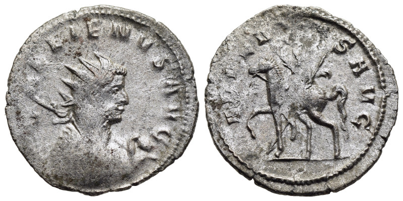 GALLIENUS (253-268). Antoninianus. Mediolanum.

Obv: GALLIENVS AVG.
Radiate, dra...