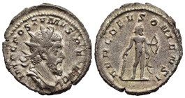 POSTUMUS (260-269). Antoninianus. Treveri.

Obv: IMP C POSTVMVS P F AVG
Radiate, draped and cuirassed bust right.
Rev: HERC DEVSONIENSI
Hercules stand...