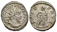 POSTUMUS (260-269). Antoninianus. Treveri.

Obv: IMP C POSTVMVS P F AVG.
Radiate, draped and cuirassed bust right.
Rev: SALVS AVG.
Asclepius standing ...
