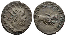 MARIUS (269). Antoninianus. Colonia Agrippinensis.

Obv: IMP C MARIVS P F AVG
Radiate, draped and cuirassed bust right.
Rev: CONCORDIA MILITVM
Clasped...