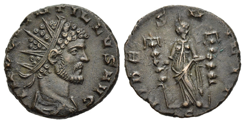 QUINTILLUS (270). Antoninianus. Mediolanum.

Obv: IMP QVINTILLVS AVG.
Radiate, d...