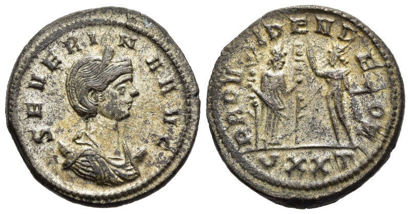 SEVERINA (Augusta, 270-275). Antoninianus. Ticinum.

Obv: SEVERINA AVG.
Diademed...
