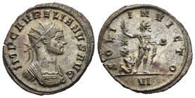 AURELIAN (270-275). Antoninianus. Siscia.

Obv: IMP C AVRELIANVS AVG.
Radiate and cuirassed bust right.
Rev: SOLI INVICTO / * // VI
Sol standing left,...
