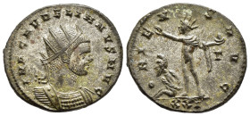 AURELIAN (270-275). Antoninianus. Cyzicus.

Obv: IMP C AVRELIANVS AVG.
Radiate and cuirassed bust right.
Rev: ORIENS AVG / Γ // XXI.
Sol standing faci...