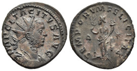 TACITUS (275-276). Antoninianus. Lugdunum.

Obv: IMP C M CL TACITVS P F AVG.
Radiate, draped and cuirassed bust right.
Rev: TEMPORVM FELICITAS / A - (...