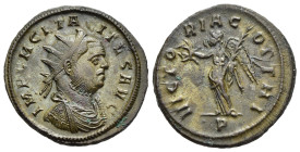 TACITUS (275-276). Antoninianus. Ticinum.

Obv: IMP C M CL TACITVS AVG.
Radiate, draped and cuirassed bust right.
Rev: VICTORIA GOTTHI / P.
Victory st...