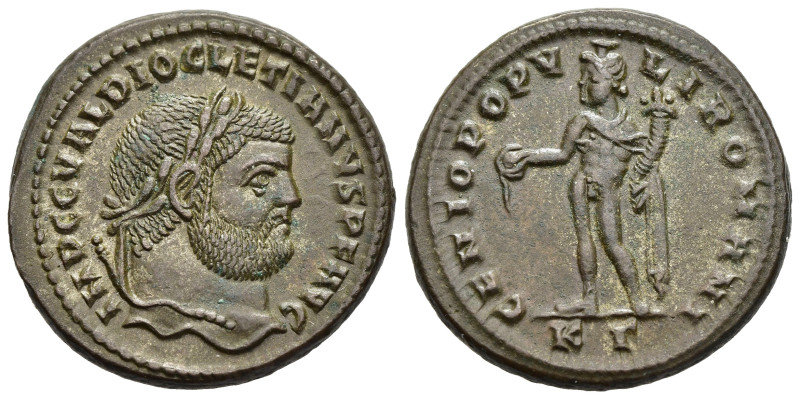 DIOCLETIAN (284-305). Follis. Cyzicus.

Obv: IMP C C VAL DIOCLETIANVS P F AVG.
L...