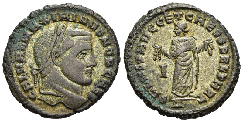 MAXIMINUS II (Caesar, 305-309). Follis. Carthage.

Obv: GAL VAL MAXIMINVS NOB CA...