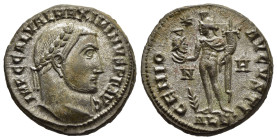 MAXIMINUS DAIA (310-313). Follis. Alexandria.

Obv: IMP C GAL VAL MAXIMINVS P F AVG.
Laureate head right.
Rev: GENIO AVGVSTI / N - A // ALE.
Genius st...
