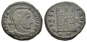 CONSTANTINE I 'THE GREAT' (307/10-337). Follis. Rome.

Obv: CONSTANTINVS AVG.
Laureate, helmeted and cuirassed bust right.
Rev: VIRTVS AVGG / P - R //...