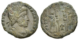 CONSTANTINE I 'THE GREAT' (307/10-337). Follis. Aquileia.

Obv: CONSTANTI-NVS MAX AVG
Diademed, draped and cuirassed bust right.
Rev: GLORIA EXERCITVS...