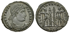 CONSTANTINE I 'THE GREAT' (307/10-337). Follis. Siscia.

Obv: CONSTANTINVS MAX AVG.
Diademed, draped and cuirassed bust right.
Rev: GLORIA EXERCITVS /...