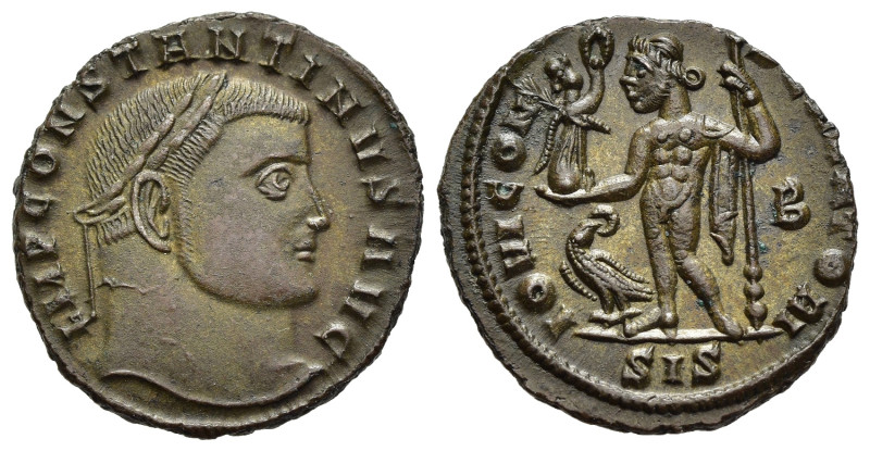 CONSTANTINE I THE GREAT (307-337). Follis. Siscia.

Obv: IMP CONSTANTINVS AVG.
L...