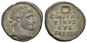 CONSTANTINE I 'THE GREAT' (307/10-337). Follis. Antioch.

Obv: Laureate head right.
Rev: CONSTANTINVS AVG / SM ANT E
Legend in four lines; wreath abov...