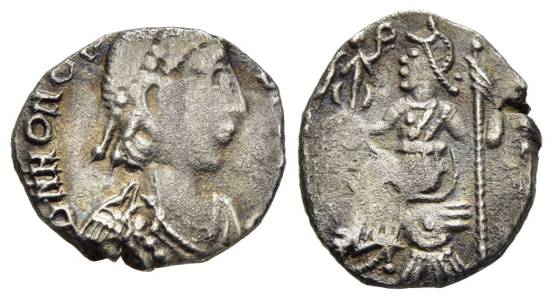 MIGRATION of TRIBES - VANDALS. Geiserich (428-477). In the name of Honorius. Sil...