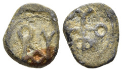ANASTASIUS (491-518). Lead Nummus or Pentanummium. Uncertain mint.

Obv: Monogram of Anastasius.
Rev: Cruciform monogram.

Sear -.

Condition: Very fi...