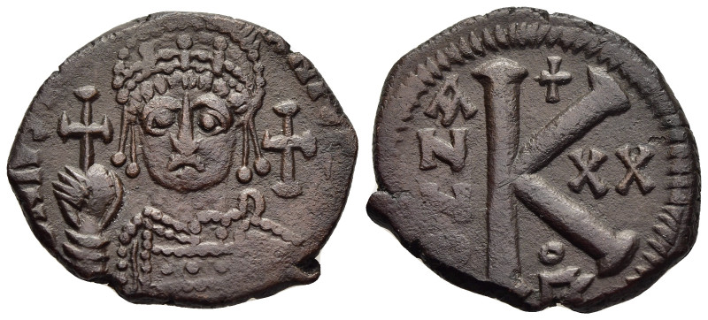 JUSTINIAN I (527-565). Half Follis. Theopoulis (Antioch). Dated RY 20.

Obv: D N...