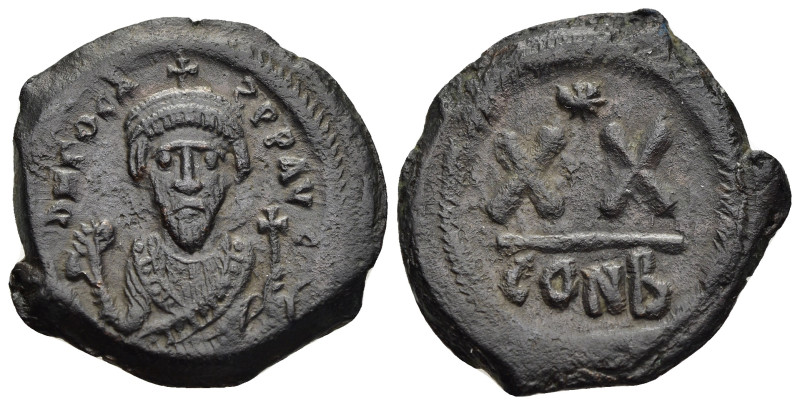 PHOCAS (602-610). Half Follis. Constantinople.

Obv: D N FOCAS PERP AVC.
Crowned...
