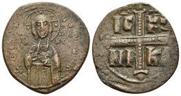 ANONYMOUS FOLLES. time of Michael IV (circa 1034-1041). Follis. Constantinopole.

Obv: Nimbate and draped three-quarter length figure of Christ Antiph...