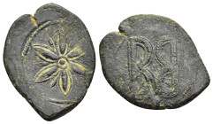 EMPIRE of NICAEA. Anonymous (1227-1261). Tetarteron. Magnesia.

Obv: Pelleted B and retrograde B.
Rev: Floral pattern of six large petals and six smal...