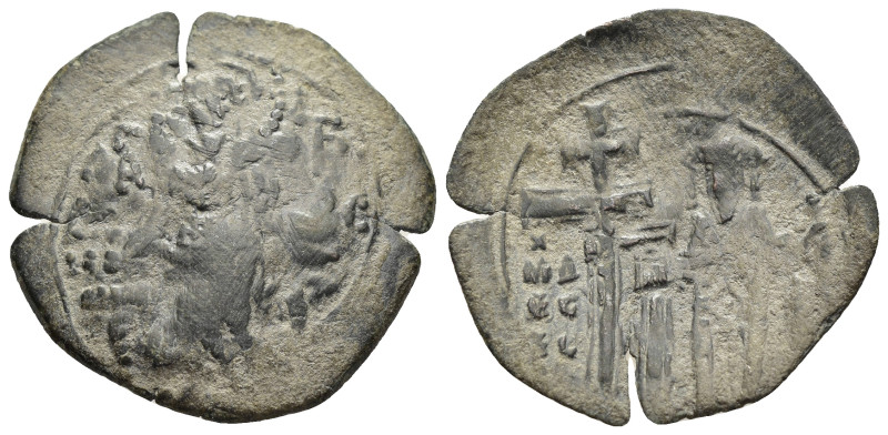 MICHAEL VIII PALAEOLOGUS (1261-1282). Trachy. Thessalonica.

Obv: St. Demetrius ...