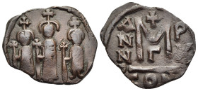 ISLAMIC. Time of the Rashidun. Pseudo-Byzantine types (AH 15/16-23/4 AH). Fals, imitating a 'Constantinople follis of Heraclius', uncertain mint. 

Ob...