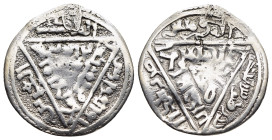 ISLAMIC. The Coinage of Yaman. Ayyubids of the Yaman. al-'Azîz Sayf al-Islâm Tughtekîn ibn Ayyûb (577-593 AH). Dirham no date, Zabîd, triangle on both...