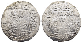 ISLAMIC. The Coinage of Yaman. Rasulids. an-Nâsir Salâh ad-dîn Ahmad (803-827 AH). Dirham (808 AH). al-Mahjam. Both sides legends in a square with inw...