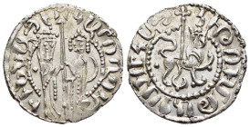 CILICIAN ARMENIA. Hetoum I and Zabel (1226-1270). Tram.

Obv: Zabel and Hetoum standing facing one another, heads facing, each wearing crown and holdi...