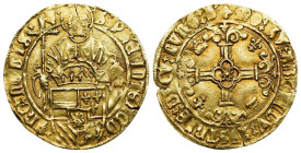 NIEDERLANDE. Holland. Philipp der Schöne (1482-1506). Florin d'or au St. Philippe o. J. (GOLD). Dordrecht.

Delm. 756; Fb. 133.

Erhaltung: Fast vorzü...