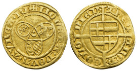 DEUTSCHES MITTELALTER. Köln, Erzbistum. Dietrich II. von Moers (1414-1463). Goldgulden o. J. (1440). Riel. 

Fb. 797; Felke 1279 var.; Noss 367.

Erha...
