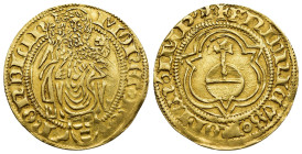 DEUTSCHES MITTELALTER. Nördlingen. Philipp von Weinsberg (1469 - 1503). Goldgulden o.J. (1469 - 1493). Nördlingen. Mit dem Titel von Kaiser Friedrich ...