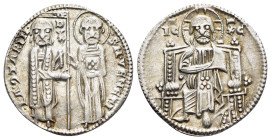 ITALY. Venice. Jacopo Contarini (1275-1280). Grosso.

Obv: IA COTARIN S M VENETI DVX.
Doge and S. Marco standing facing, holding banner between them.
...