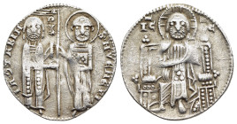 ITALY. Venice. Jacopo Contarini (1275-1280). Grosso.

Obv: IA COTARIN S M VENETI DVX.
Doge and S. Marco standing facing, holding banner between them.
...