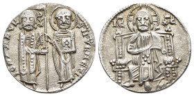 ITALY. Venice. Giovanni Dandolo (1280-1289). Grosso.

Obv: IO DANDVL S M VENETI DVX.
Doge and S. Marco standing facing, holding banner between them.
R...