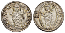 RAGUSA (Dubrovnik). Grosso or Dinar (struck circa 1337).

Obv: IC – XC.
Christ standing facing within pearled mandorla, raising hand in benediction an...