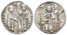 SERBIA. Stefan II Dragutin (King, 1276-1282). Grosso Matapan.

Obv: STEFANVS/ REX/ S STEFANV' 
Stefan Dragutin and St. Stefan standing facing, jointly...