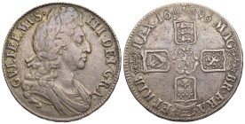 GREAT BRITAIN. William III (1694-1702). Crown, 1696. Third bust, edge octavo. 

ESC 1004; S 3472.

Condition: Near very fine.

Weight: 29,62 g.
Diamet...
